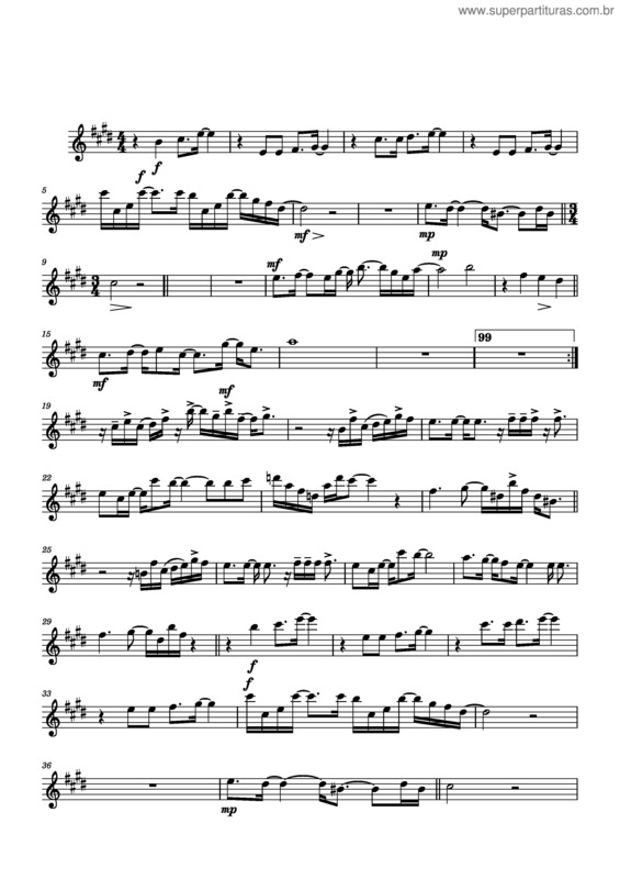 Partitura da música O Senhor É O Meu Pastor v.5
