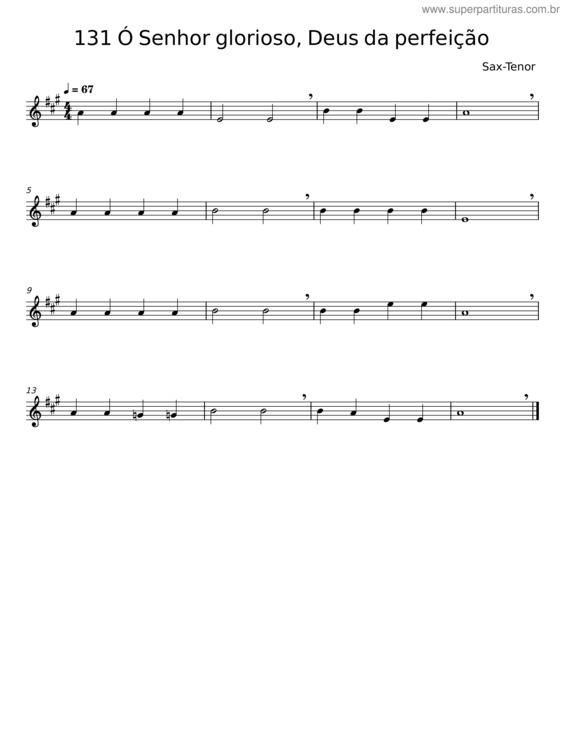 Partitura da música Ó Senhor Glorioso, Deus Da Perfeição v.3