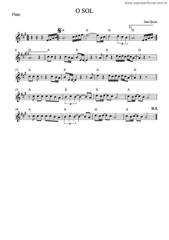 Partitura da música O Sol v.3