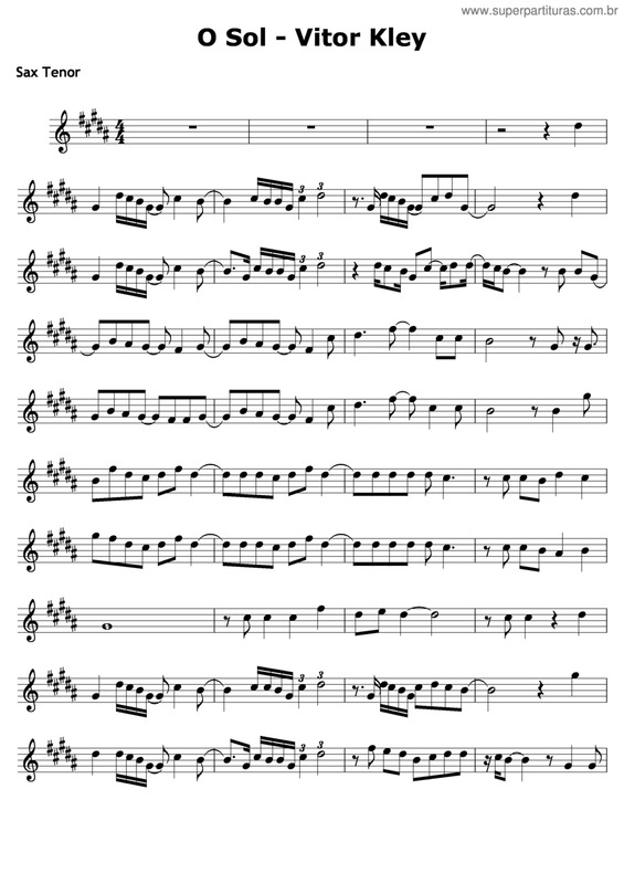 Partitura da música O Sol v.4