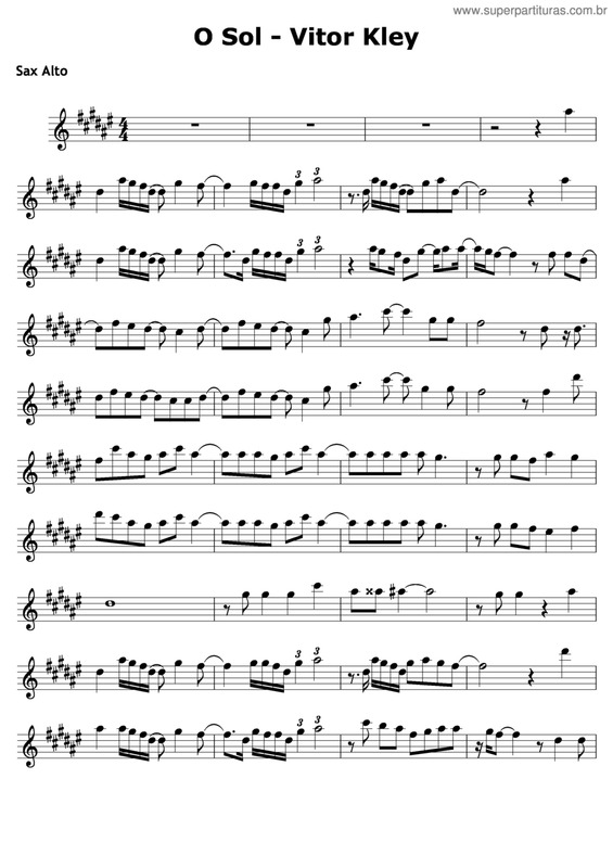 Partitura da música O Sol v.5