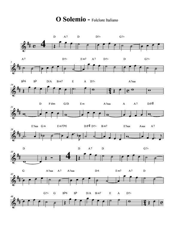 Partitura da música O Sole Mio v.9