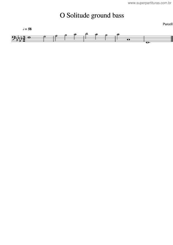 Partitura da música O Solitude Ground Bass