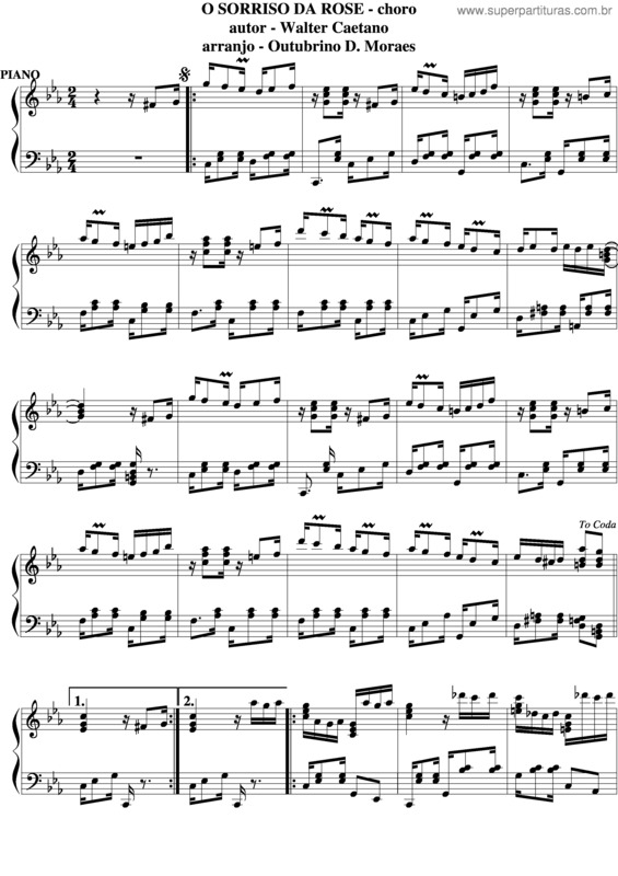 Partitura da música O Sorroso Da Rose