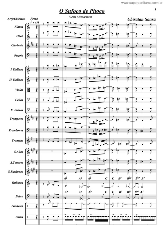 Partitura da música O Sufoco De Pitoco