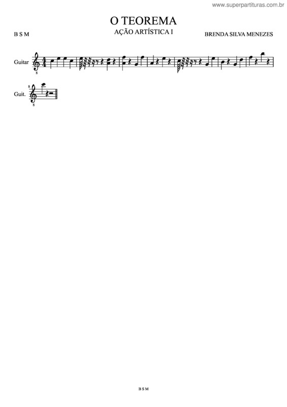 Partitura da música O Teorema