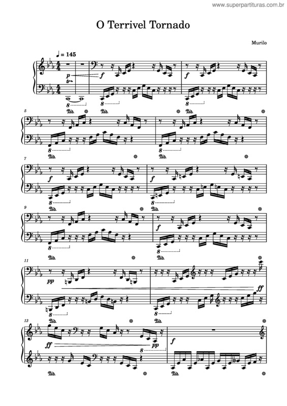 Partitura da música O Terrivel Tornado – Mumu1029