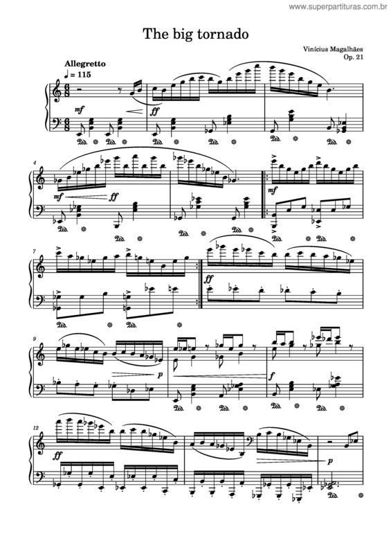 Partitura da música O Tornado