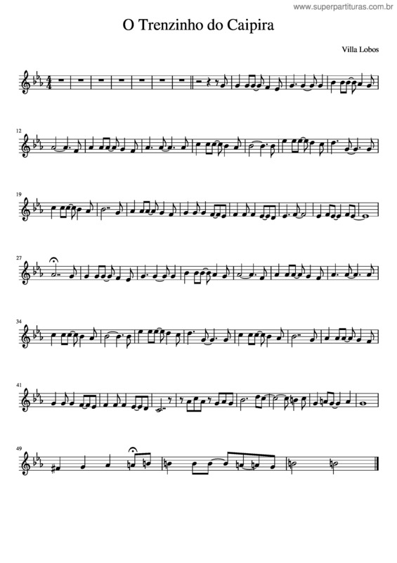 Partitura da música O Trenzinho Do Caipira v.6