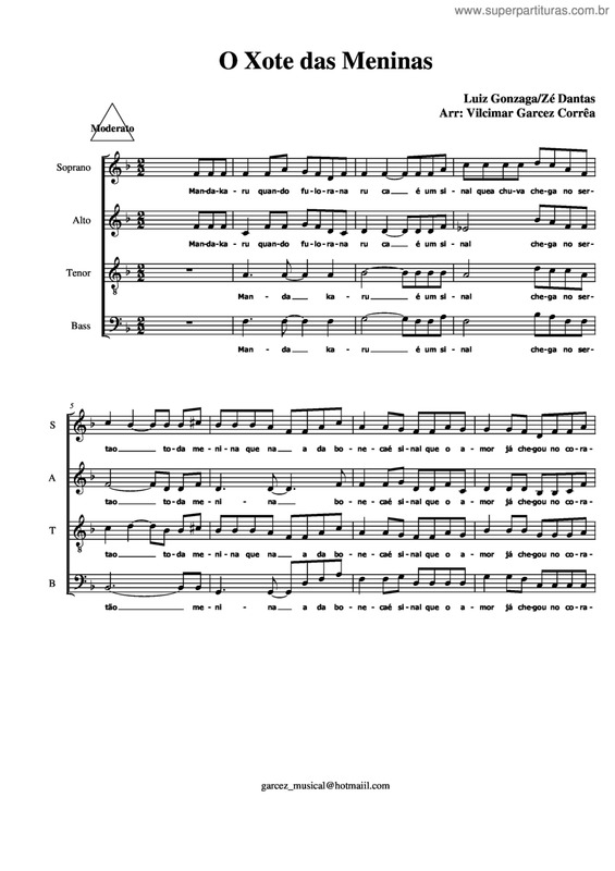 Partitura da música O Xote Das Meninas v.3