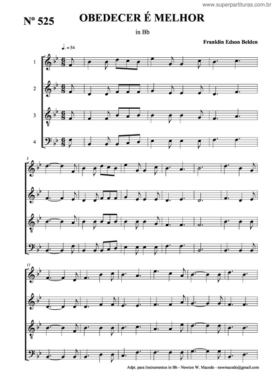 Partitura da música Obedecer É Melhor v.2