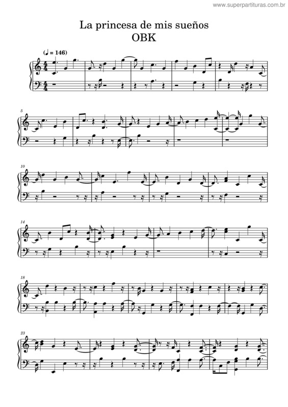 Partitura da música Obk