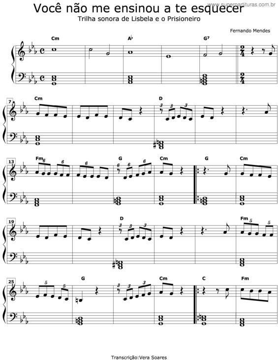 Partitura da música Oceano v.11