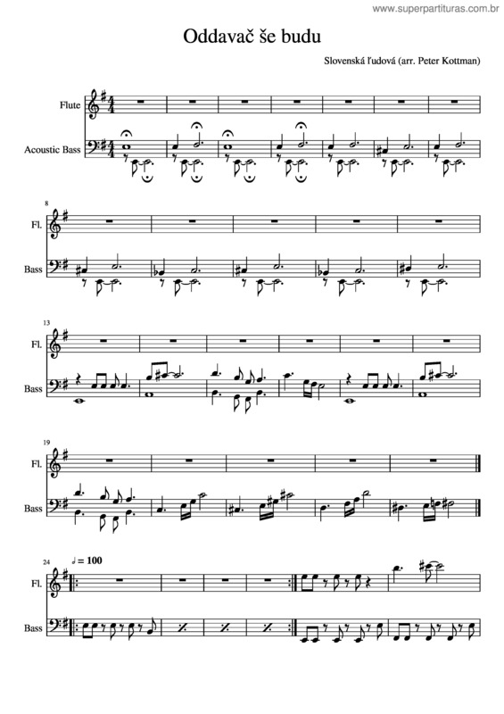 Partitura da música Oddavac Se Budu