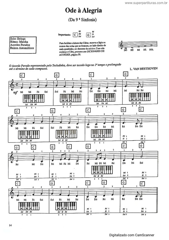 Partitura da música Ode À Alegria v.5