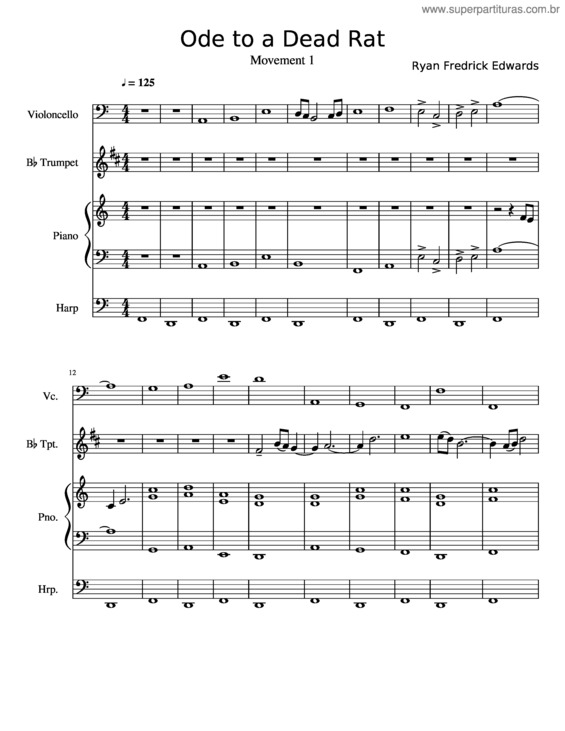 Partitura da música Ode To A Dead Rat