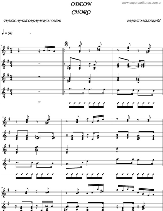 Partitura da música Odeon v.12