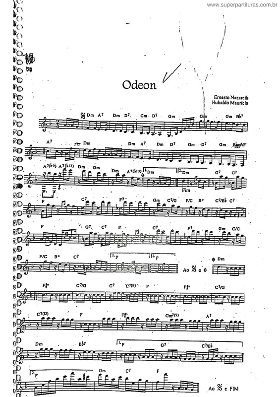 Partitura da música Odeon v.19