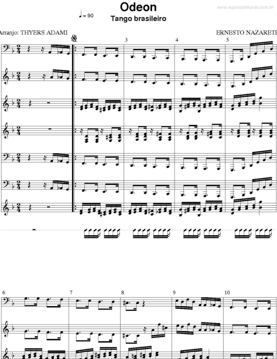 Partitura da música Odeon v.3