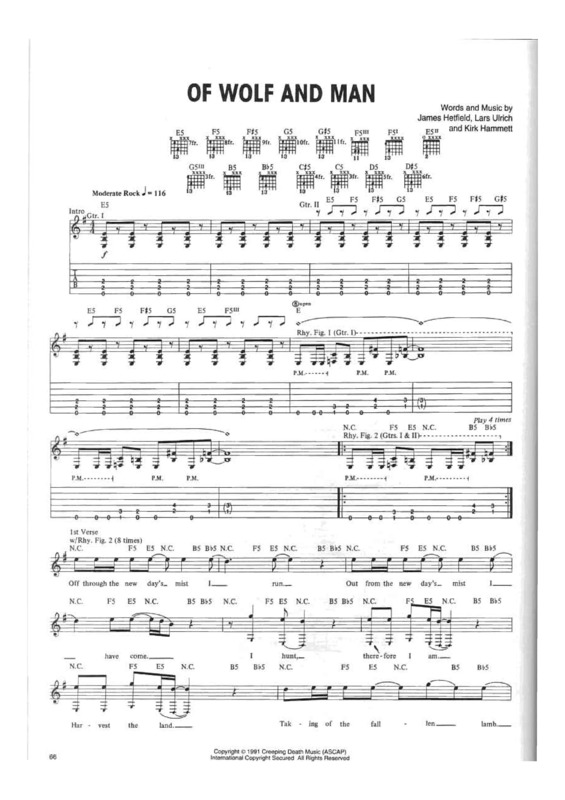 Partitura da música Of Wolf And Man