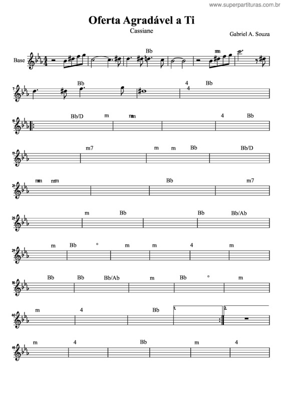 Partitura da música Oferta Agradável A Ti v.5