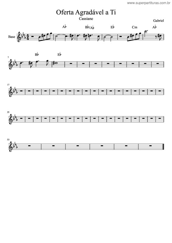 Partitura da música Oferta Agradável A Ti v.6
