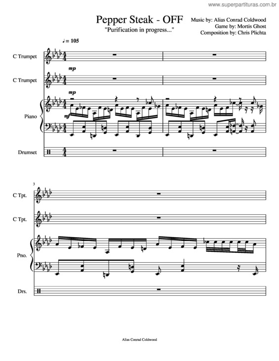 Partitura da música Off – Pepper Steak