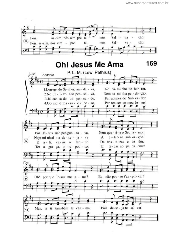 Partitura da música Oh! Jesus Me Ama