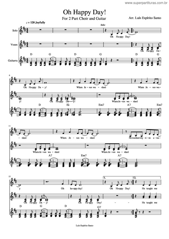 Partitura da música Oh Happy Day v.23
