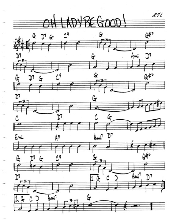 Partitura da música Oh Lady Be Good v.3