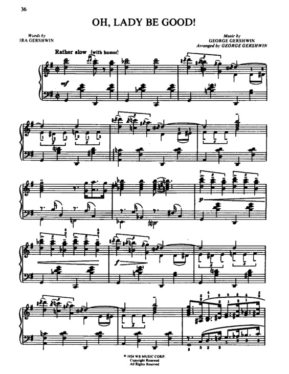 Partitura da música Oh Lady Be Good v.9