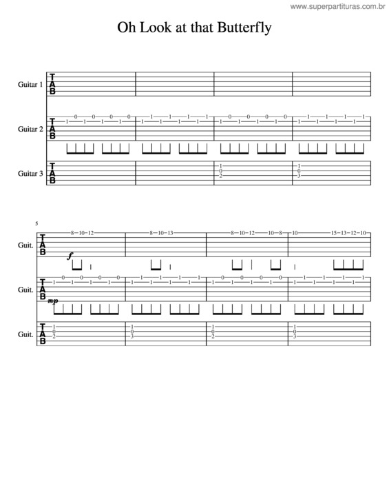 Partitura da música Oh Look At That Butterfly