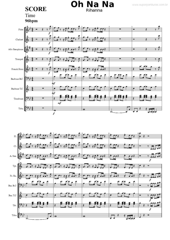 Partitura da música Oh Na Na