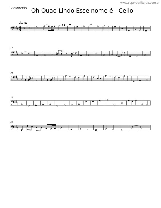 Partitura da música Oh Quao Lindo Esse Nome É v.23