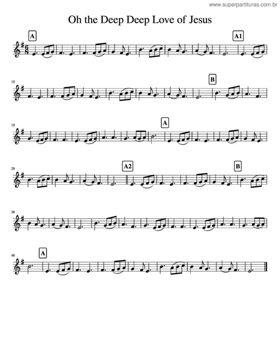 Partitura da música Oh The Deep Deep Love Of Jesus