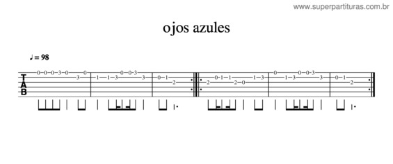 Partitura da música Ojos Azules