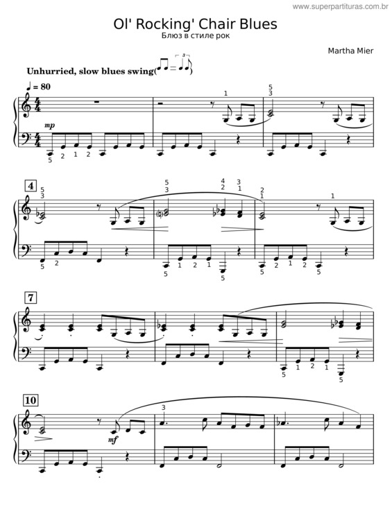 Partitura da música Ol` Rocking` Chair Blues