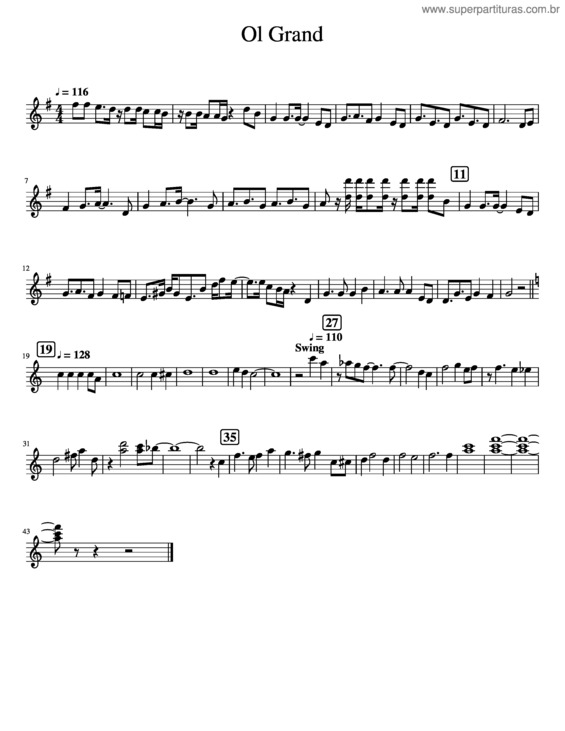 Partitura da música Ol Grand
