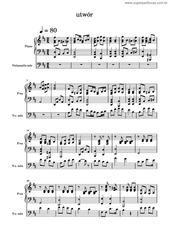 Partitura da música Ola Utwór