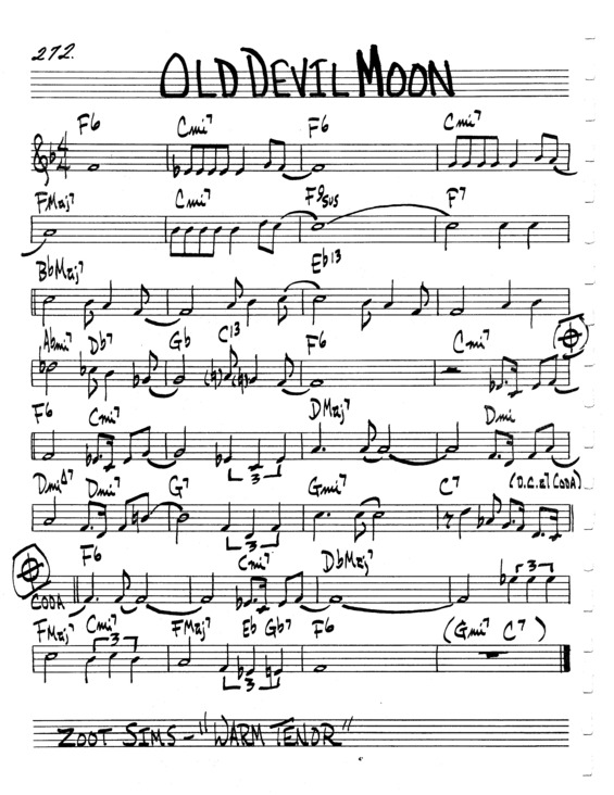 Partitura da música Old Devil Moon v.5