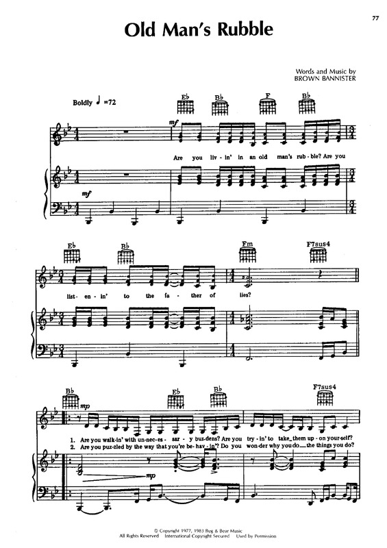 Partitura da música Old Man´s Rubble v.2