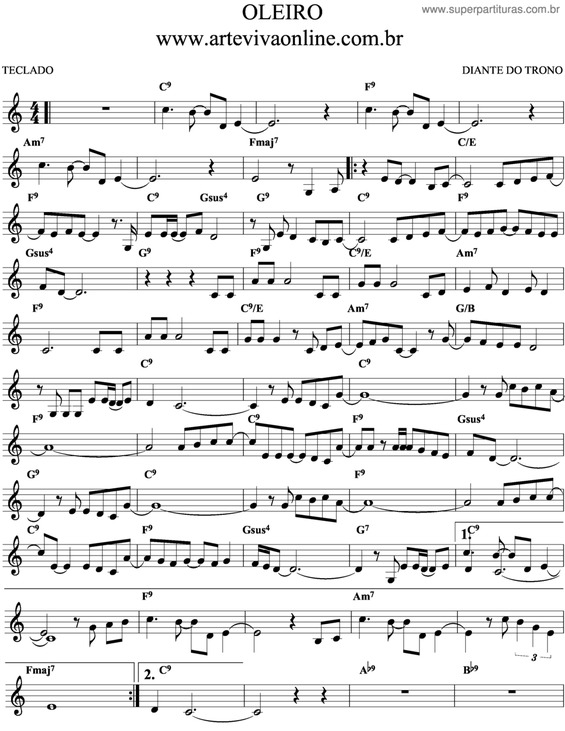 Partitura da música Oleiro