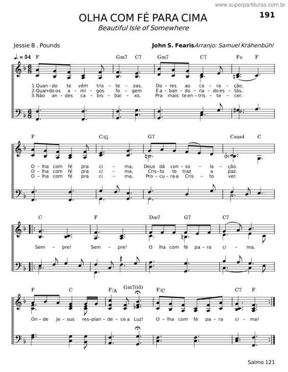 Partitura da música Olha Com Fé Para Cima v.3
