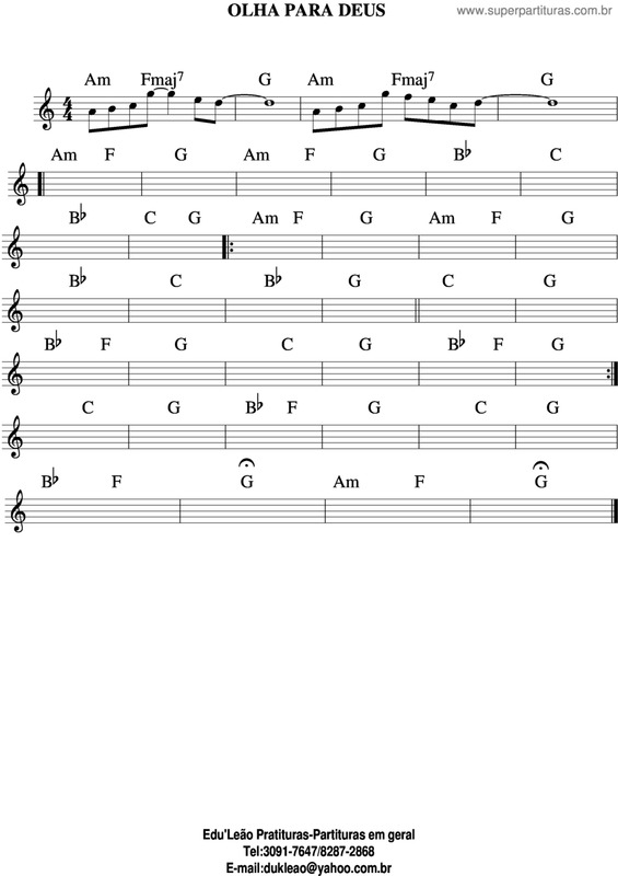 Partitura da música Olha Para Deus