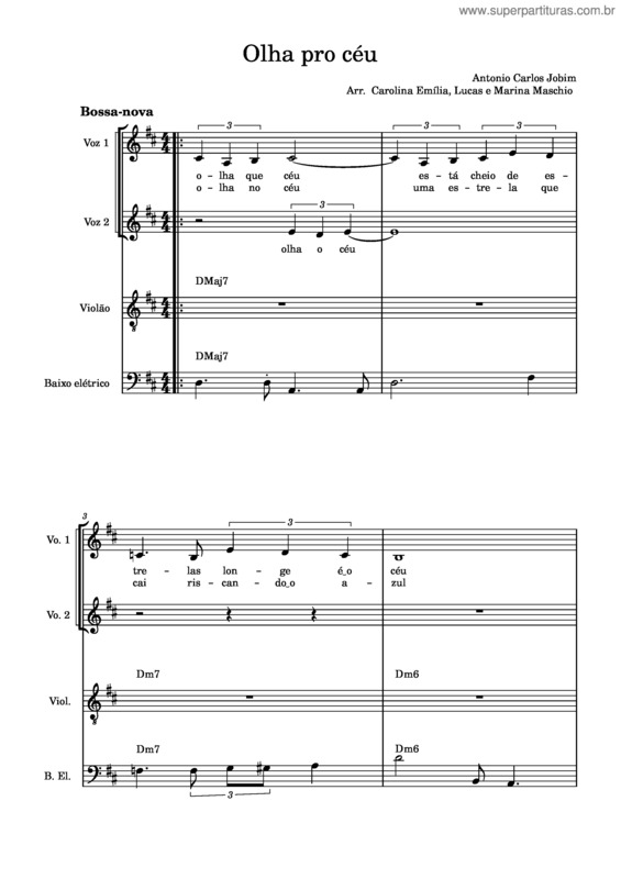 Partitura da música Olha Pro Céu v.11