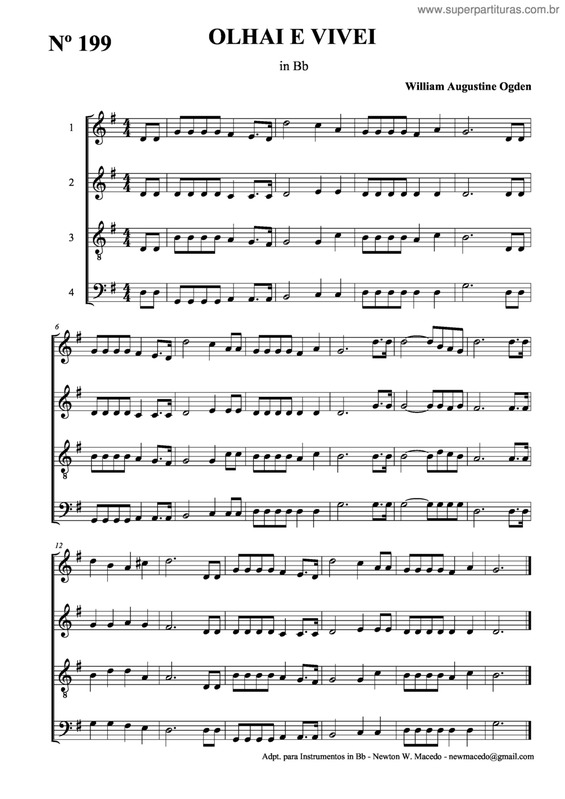 Partitura da música Olhai E Vivei v.2