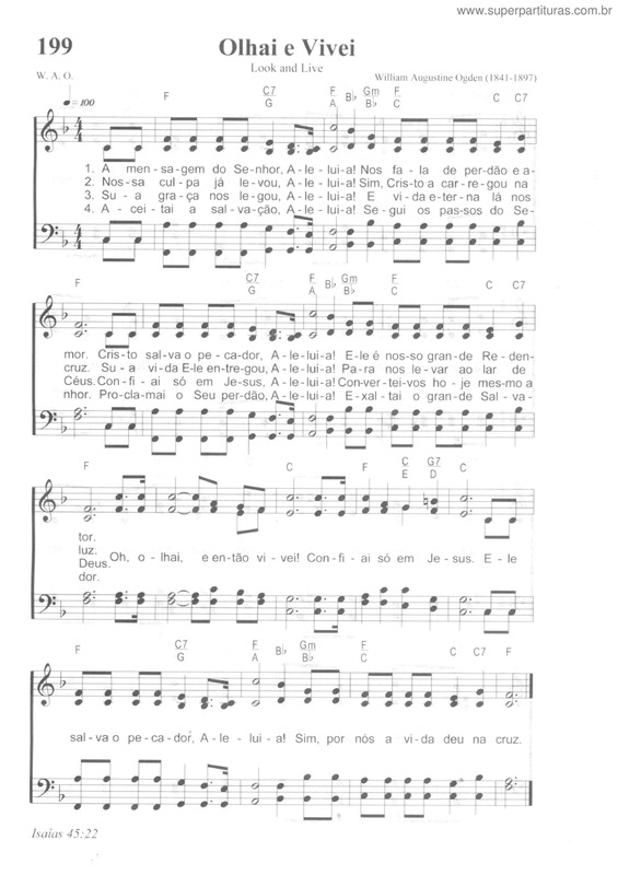 Partitura da música Olhai E Vivei