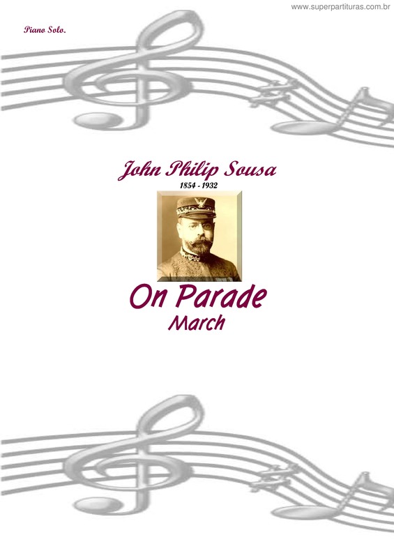 Partitura da música On Parade