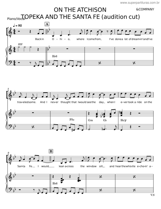 Partitura da música On The Atchison Topeka And The Santa Fe
