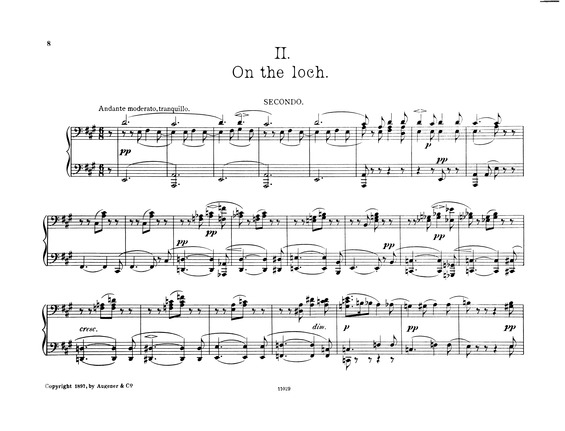 Partitura da música On the loch